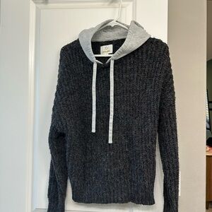 Black/purple/blue Textured Hoodie Sweater Women’s XS